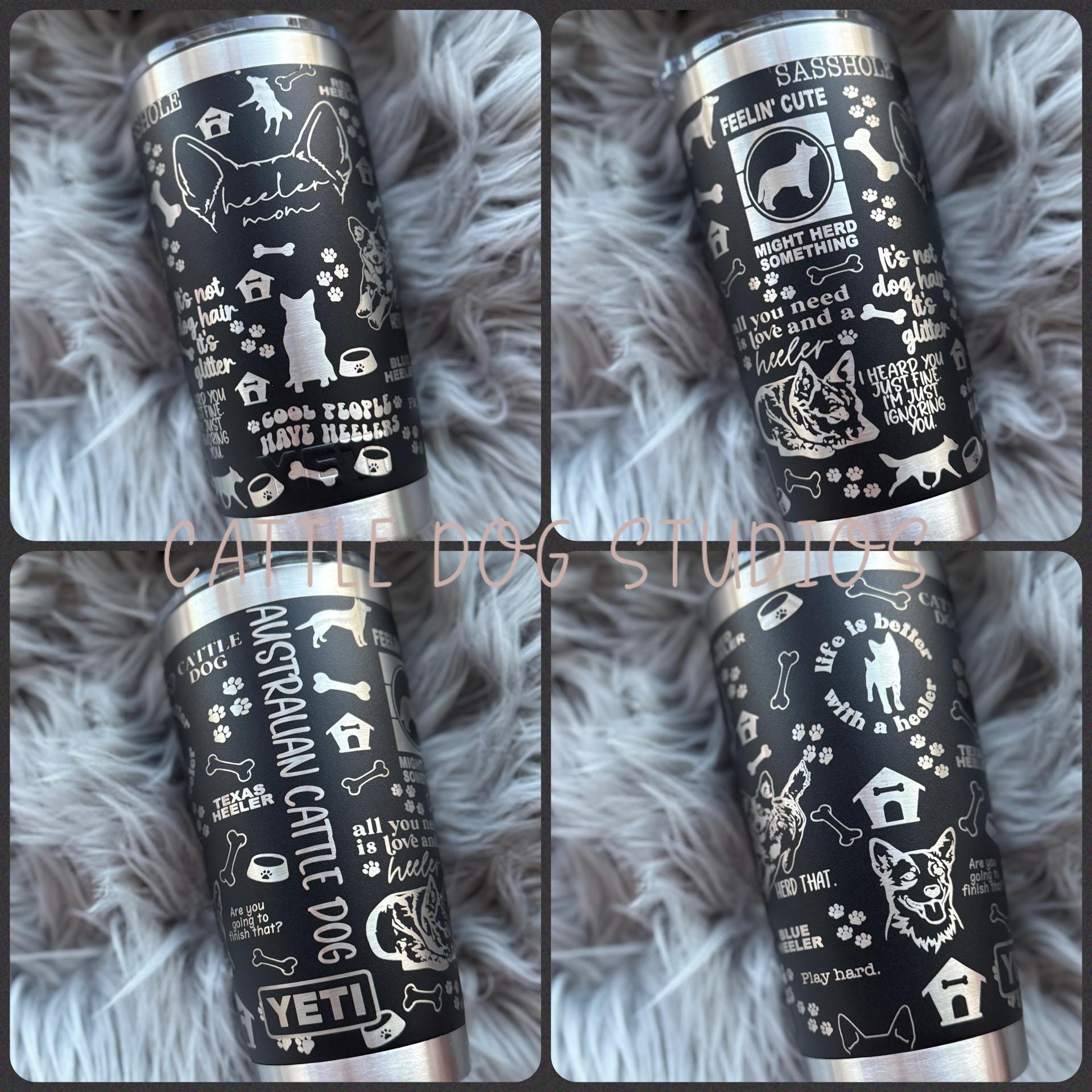 Heeler Mom YETI Tumbler | Cattle dog | Blue Heeler| Red Heeler | Texas Heeler | Dog Mom - Cattle Dog Studios Laser & Design