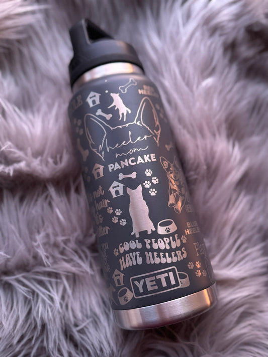 Heeler Mom YETI Tumbler | Cattle dog | Blue Heeler| Red Heeler | Texas Heeler | Dog Mom - Cattle Dog Studios Laser & Design