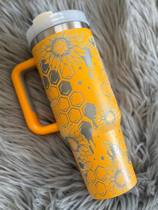 Honey Bee Engraved Tumbler