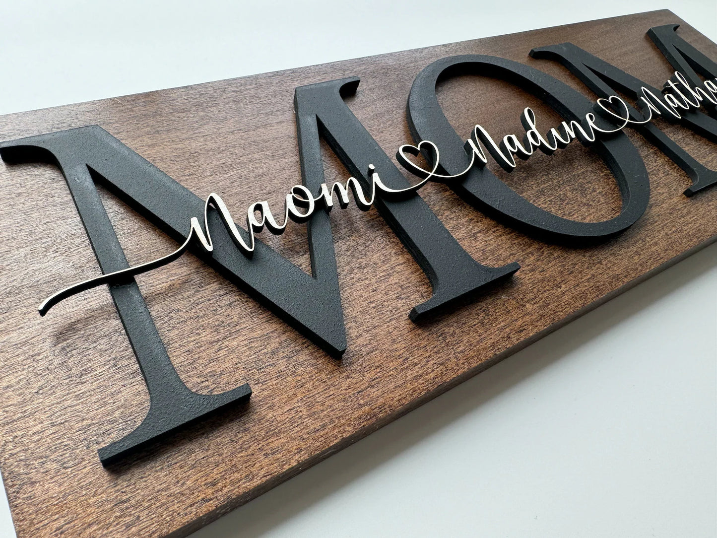 Mom/Dad Mother’s Day Father’s Day birthday gift customizes sign with names