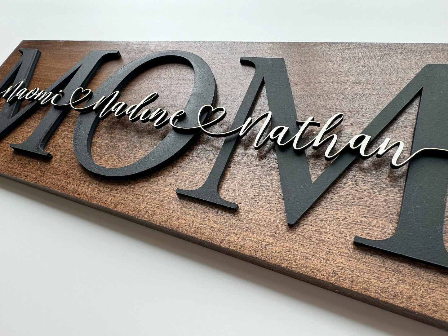Mom/Dad Mother’s Day Father’s Day birthday gift customizes sign with names