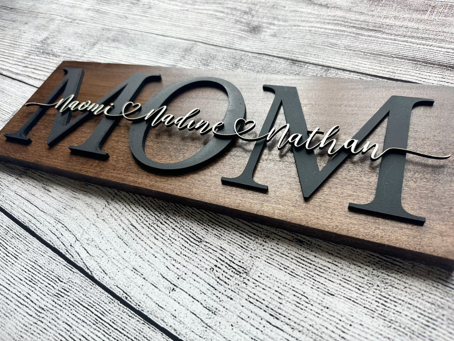 Mom/Dad Mother’s Day Father’s Day birthday gift customizes sign with names