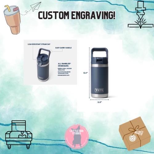 Kids Yeti Tumbler | Kids Name Personalized Tumbler | Kids Engraved Tumbler | Kids Tumbler | Water Bottle | Back To School - CDS Laser & Design