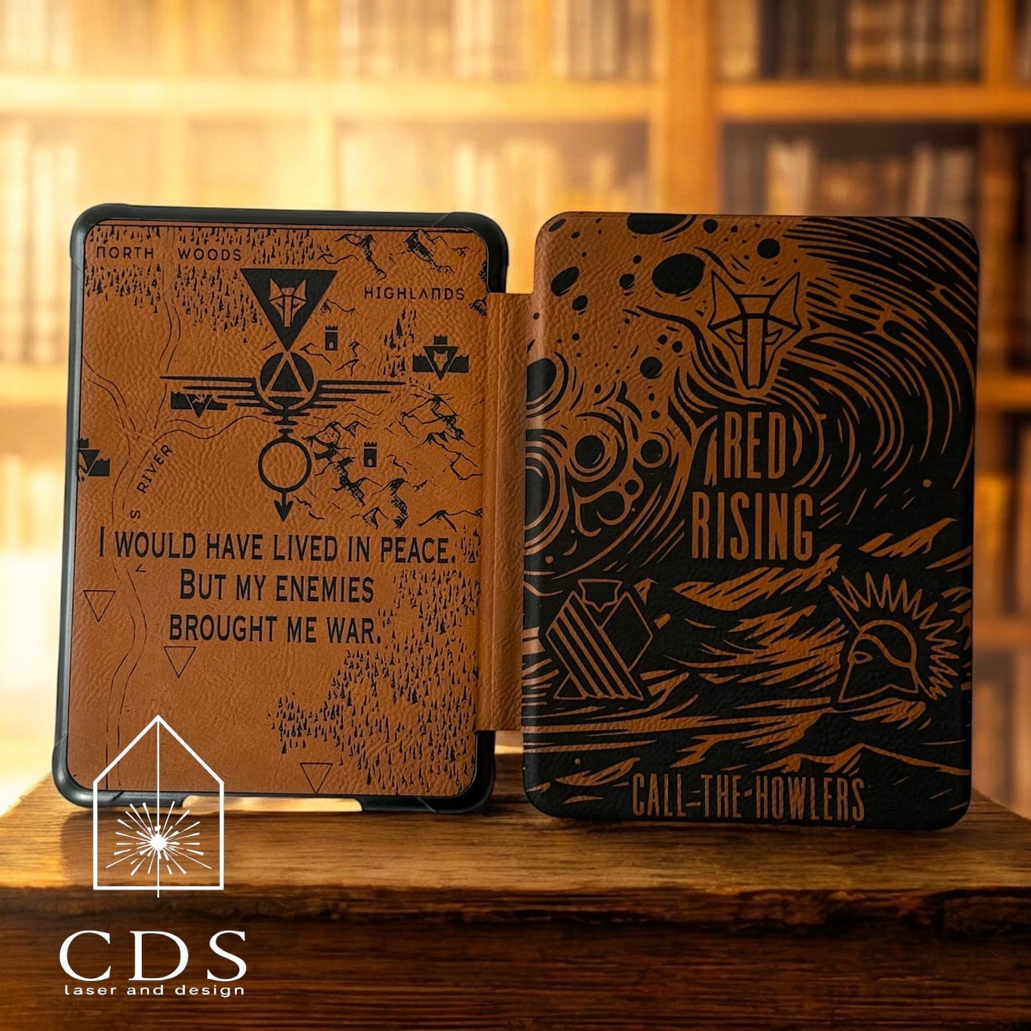 Red Rising Inspired Custom 7” Kindle Paperwhite and Colorsoft eReader Cover | Kindle Cover | Engraved Kindle Cover| Custom Kindle Cover - CDS Laser & Design