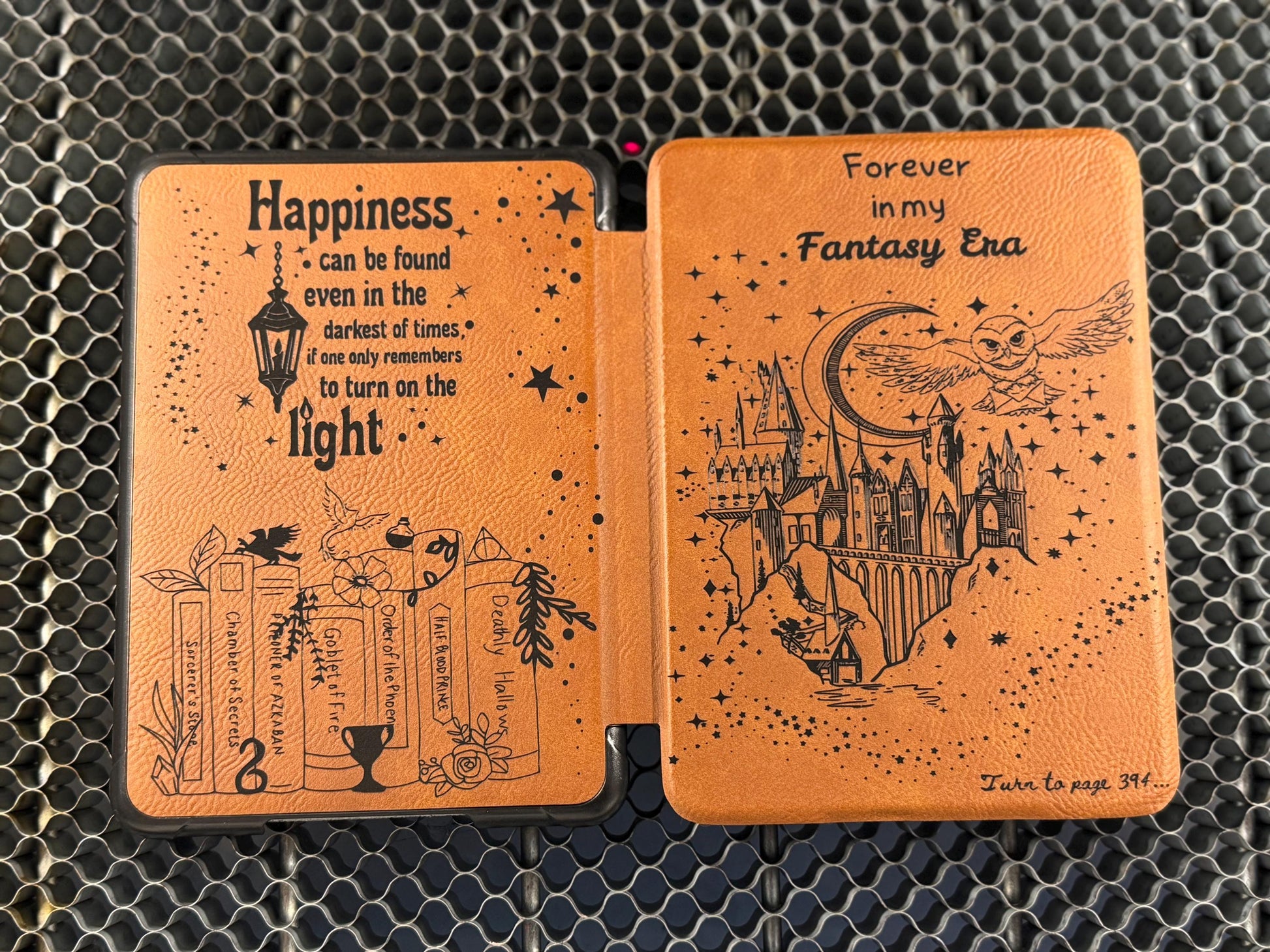 Hogwarts Fantasy Era Inspired 7” Kindle Paperwhite and Colorsoft eReader Cover | Kindle Cover | Engraved Kindle Cover| Custom Kindle Cover - CDS Laser & Design